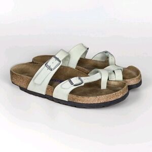 Birkenstock Mayar Toe Loop Strap Sandal Faded Lime Nubuck Leather S Eur 37 US 6